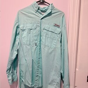 Columbia Men's Aqua Lightweight Shirt Jacket